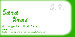 sara urai business card