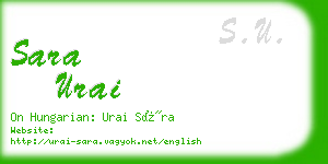 sara urai business card